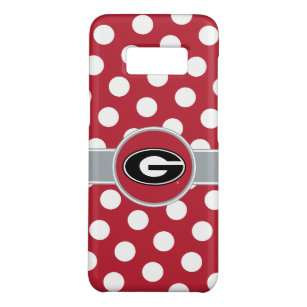 Georgia Bulldogs Logo   Polka Dots Case-Mate Samsung Galaxy S8 Case