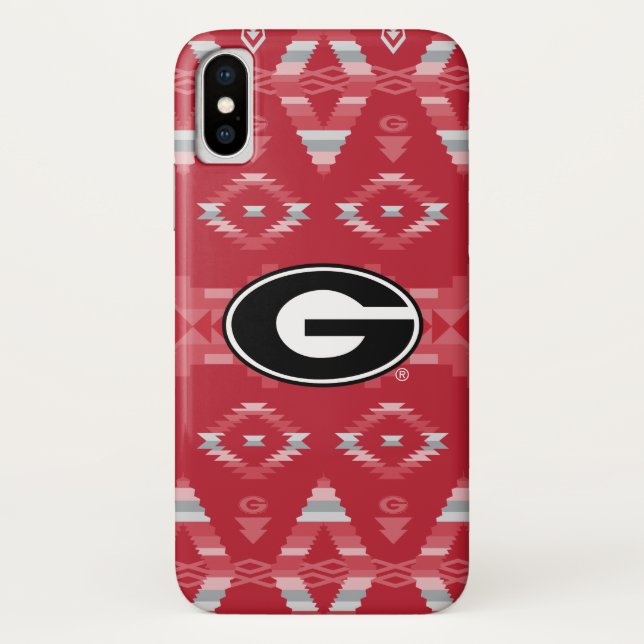 Georgia Bulldogs Logo | Tribal Pattern Case-Mate iPhone Case (Back)