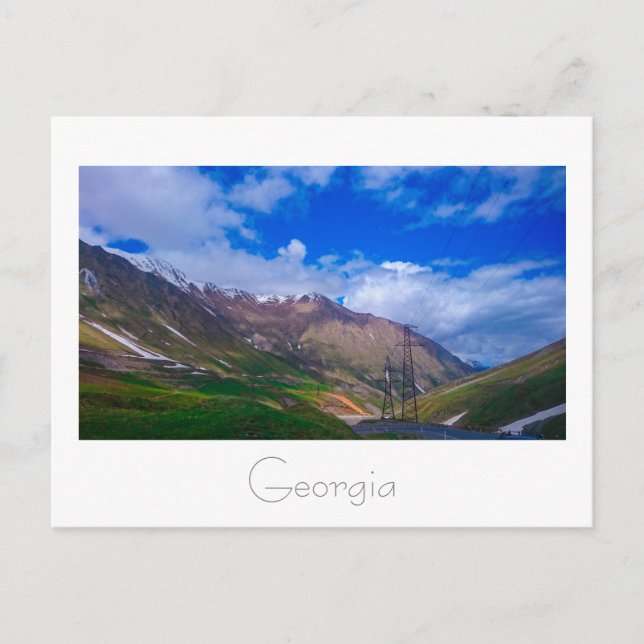 Georgia Caucuses Mountains Landscape Nature Postcard (Front)