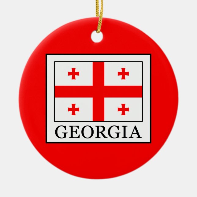 Georgia Ceramic Ornament (Front)