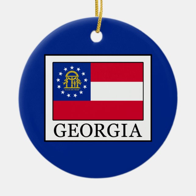 Georgia Ceramic Ornament (Front)