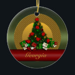 Georgia Christmas Tree Ornament<br><div class="desc">Georgia Christmas Tree Ornament - Customize our State Christmas Ornaments as a keepsake that will bring precious memories and joy to your holiday season for a lifetime.</div>