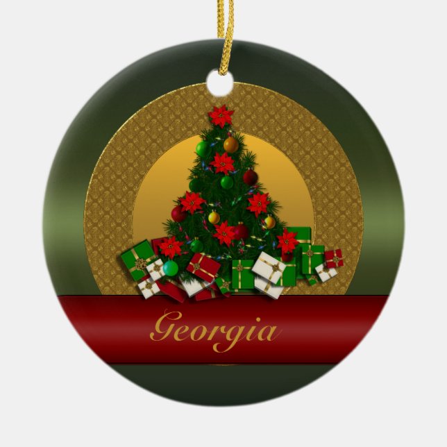 Georgia Christmas Tree Ornament (Front)