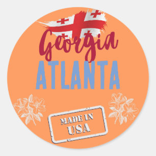  Georgia Cities Classic Round Sticker