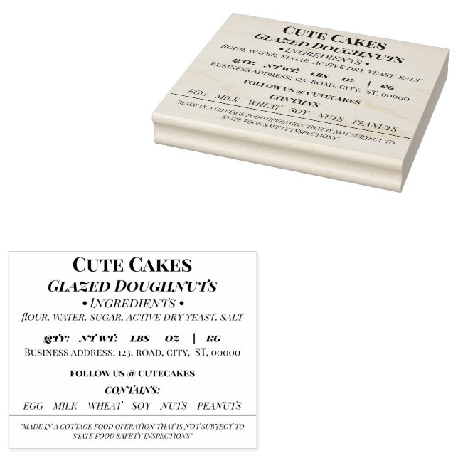 Georgia Customizable Product Rubber Stamp (Stamped)