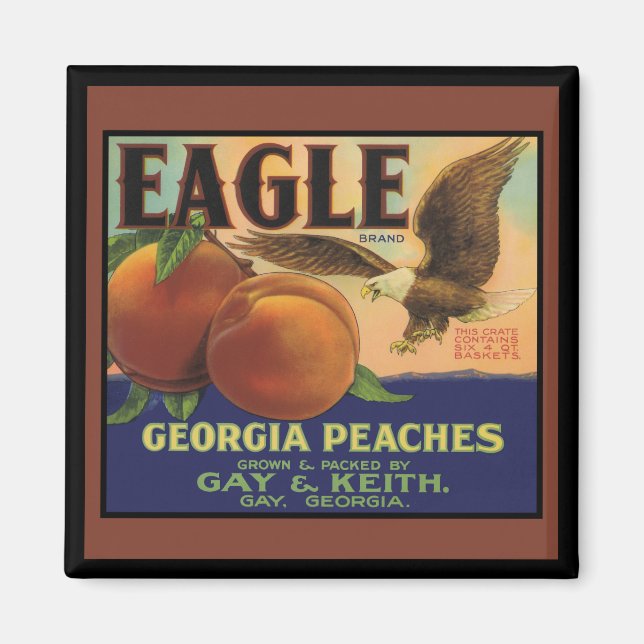 Georgia Eagle Peaches Magnet (Front)