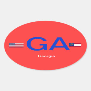 Georgia* Euro-style Bumper StickerSticker Oval Sticker