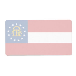 Georgia Faint Flag Shipping Label