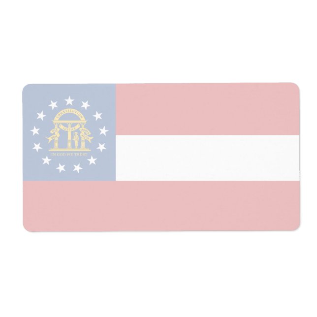 Georgia Faint Flag Shipping Label (Front)