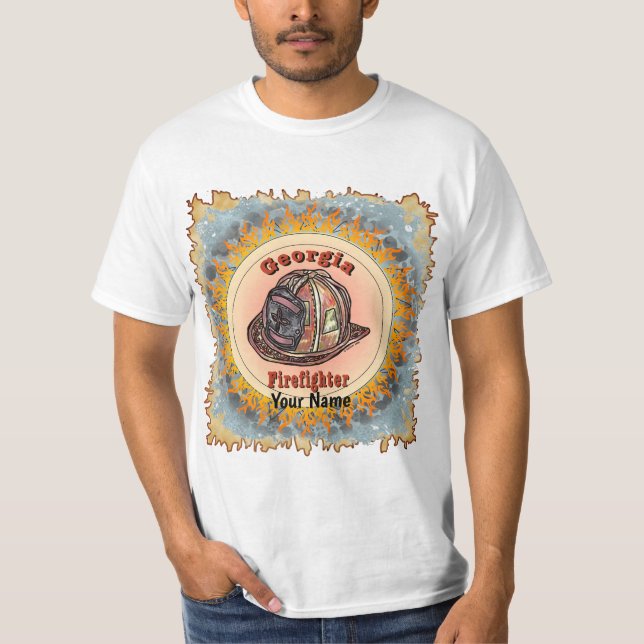 Georgia Firefighter t shirt (Front)