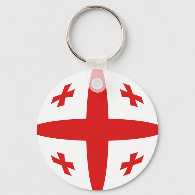 Georgia Fisheye Flag Keychain (Front)
