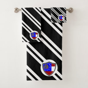 Georgia flag bath towel set