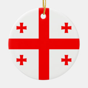 Georgia Flag Ceramic Ornament