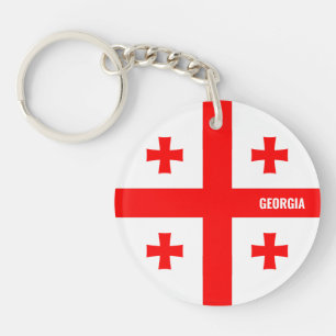 Georgia Flag Charming Patriotic Keychain