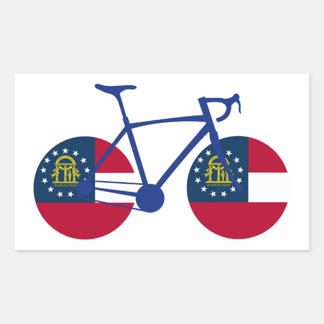 Georgia Flag Cycling Sticker (Front)