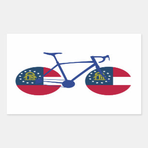 Georgia Flag Cycling Sticker