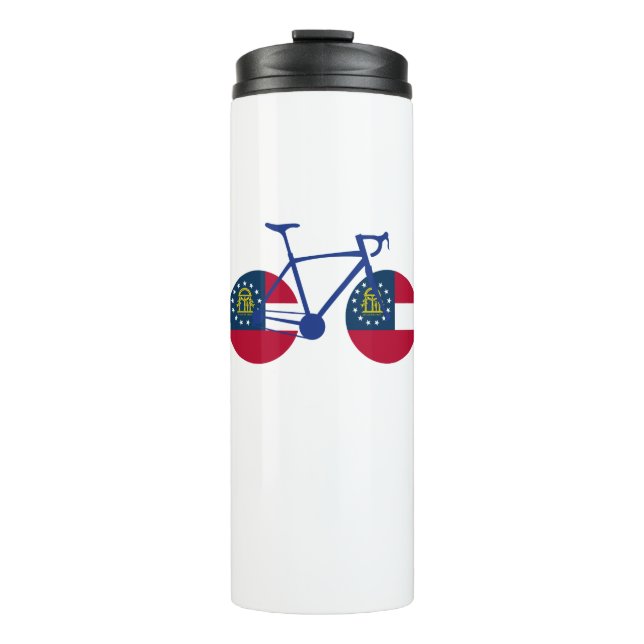 Georgia Flag Cycling Thermal Tumbler (Front)