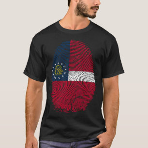 Georgia Flag Fingerprint It is in my DNA  for Geor T-Shirt
