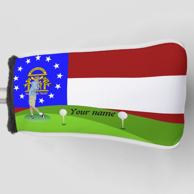 Georgia flag golf head cover (Front)