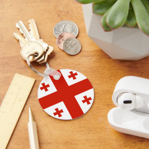 Georgia flag keychain