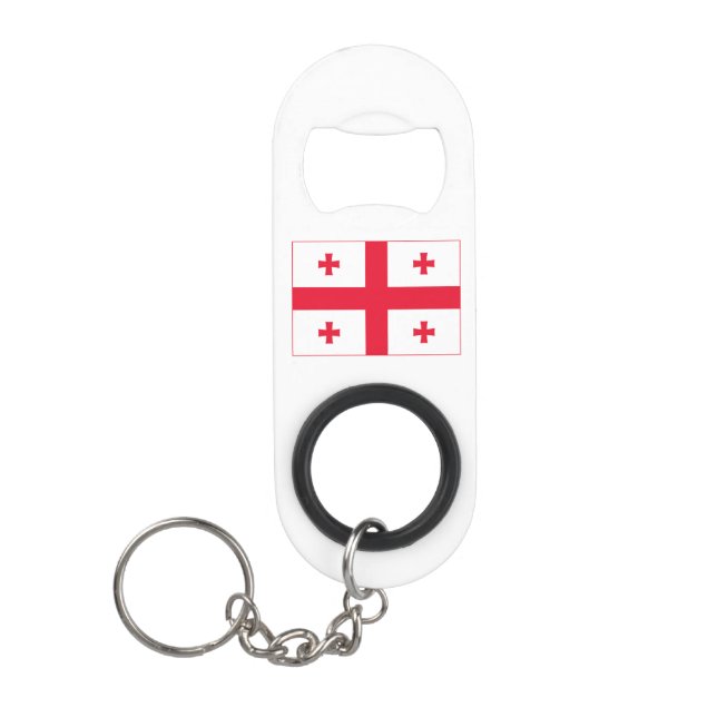 Georgia Flag Keychain Bottle Opener (Front)