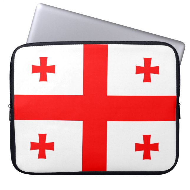 Georgia Flag Laptop Sleeve (Front)