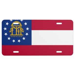 Georgia Flag License Plate