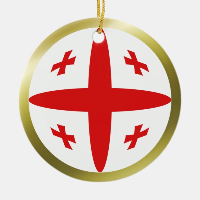 Georgia Flag Ornament (Front)