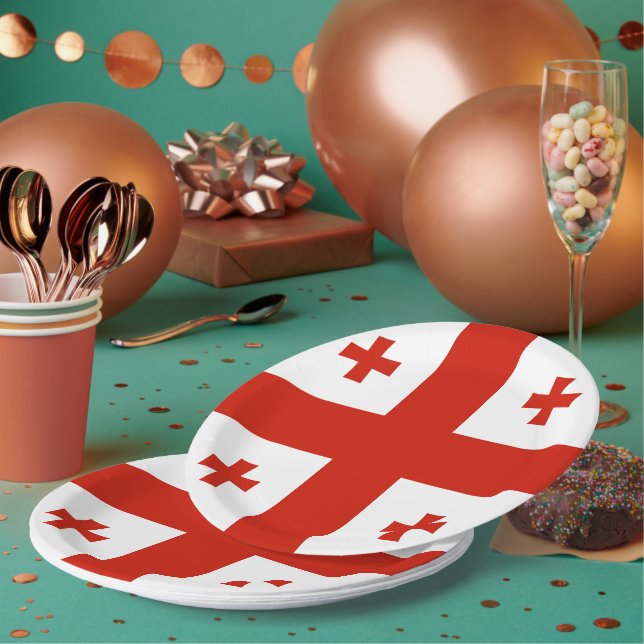 Georgia flag paper plate (Multi)