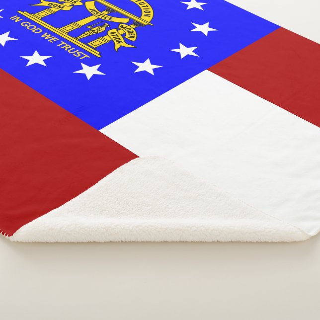 Georgia flag sherpa blanket (3/4)