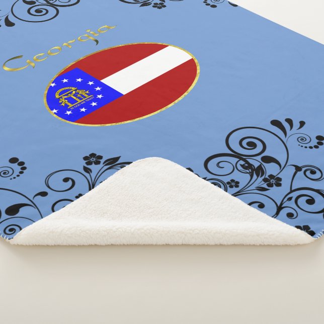 Georgia flag sherpa blanket (3/4)