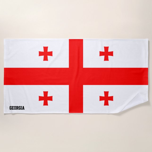 Georgia Flag Splendid Patriotic Beach Towel (Front)