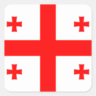 Georgia Flag Square Sticker