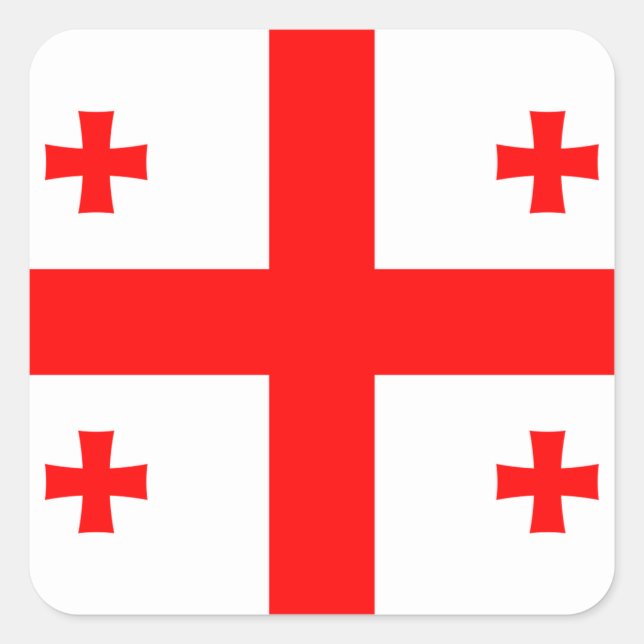 Georgia Flag Square Sticker (Front)