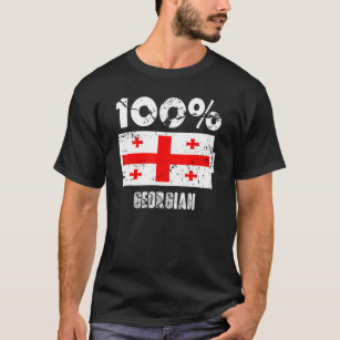 Georgia Flag Support 100 Georgian Battery Power T-Shirt