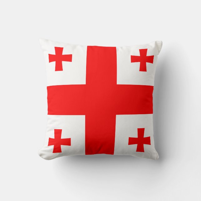 Georgia Flag Throw Pillow (Front)