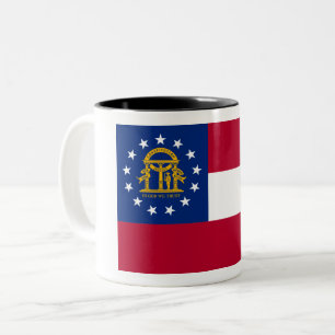 Georgia Flag Two-Tone Coffee Mug