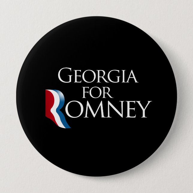 Georgia for Romney 2012 -.png 4 Inch Round Button (Front)