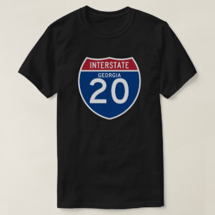 Georgia GA I-20 Interstate Highway Shield - T-Shirt