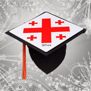 Georgia & Georgian Flag - Students /University Graduation Cap Topper