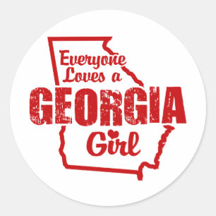 Georgia Girl Classic Round Sticker