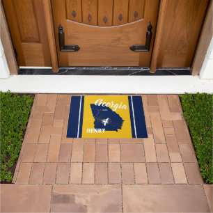 Georgia Gold and Navy  Doormat