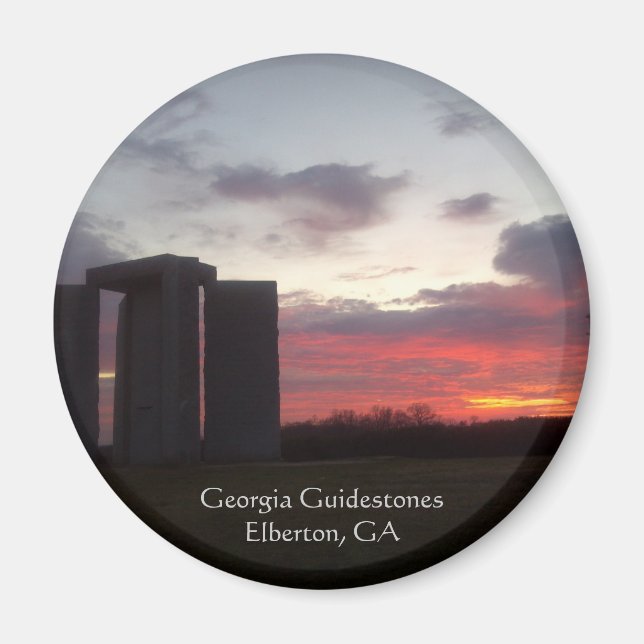 Georgia Guidestones Sunset Magnet (Front)