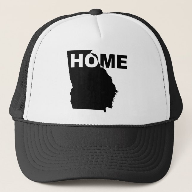 Georgia Home Away From State Ball Cap Trucker Hat (Front)