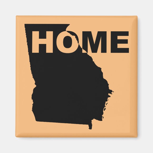 Georgia Home Away From State Fridge Magnet (Front)