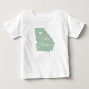 Georgia Home Grown Editable Colours State Map Baby T-Shirt