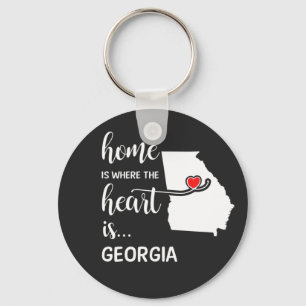 Georgia home is where the heart is keychain