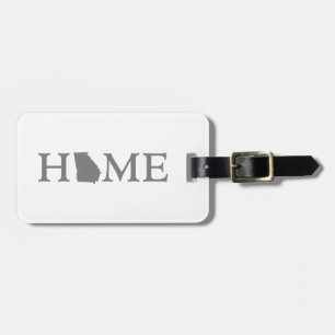 Georgia Home State Map Shaped Letter Word Art Luggage Tag