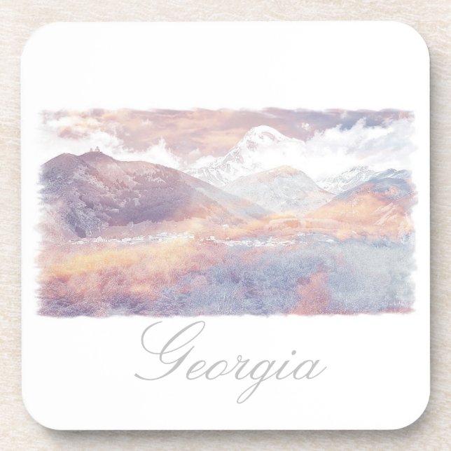 Georgia Kazbegi Architecture Coaster (Front)