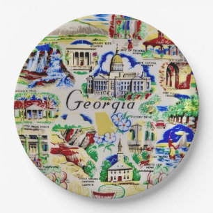 Georgia Landmarks Party Plates